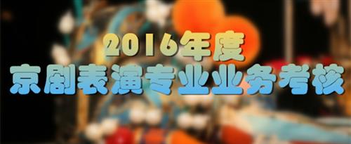 草骚逼淫贱视频国家京剧院2016年度京剧表演专业业务考...